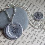 Owl And The Moon - Fine Silver Necklace